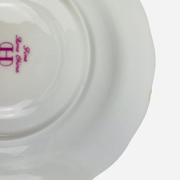 Hankook Bone China England Original Tech Teacup Saucers 2 Sets Korea NIB Floral - Picture 15 of 16